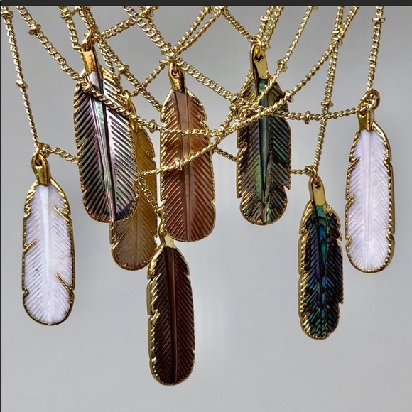 Abalone feather necklace - Picture 5 of 8